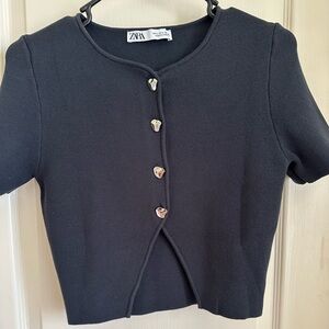 Zara Charcoal Knit Top